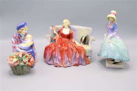 3 Doulton figures: Curly Knob Gir, Pantaloons & Sweet and Twenty